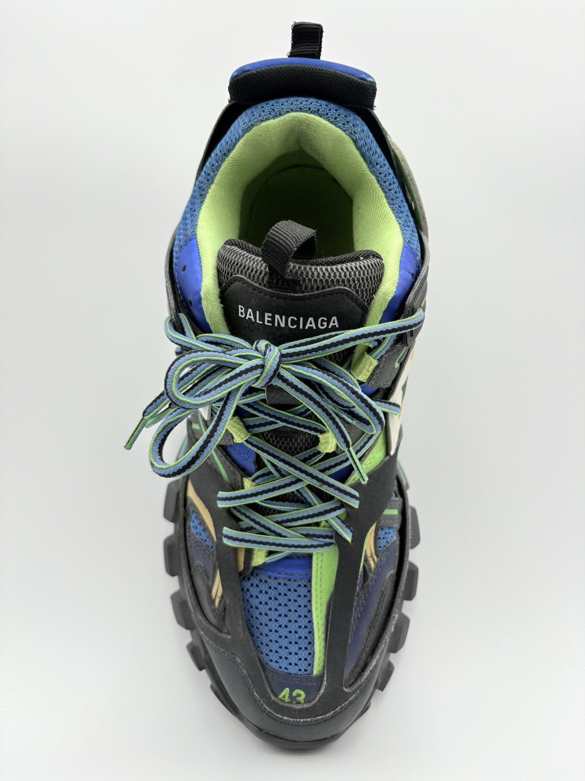 Size 43 (US 10) - Balenciaga Track ' Black Green Blue Gold ' | GOOD CONDITION