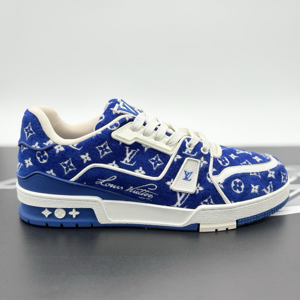 Size 8 LV (9-9.5 US) - Louis Vuitton Trainer ' Blue Monogram ' | SUPER CLEAN!