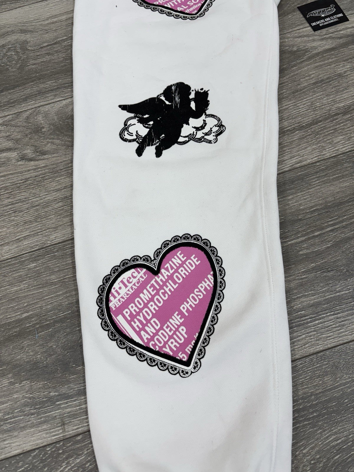 Size XL - That's A Awful Lot Of Cough Syrup Sweatpants ‘Valentines White‘ | NEW!