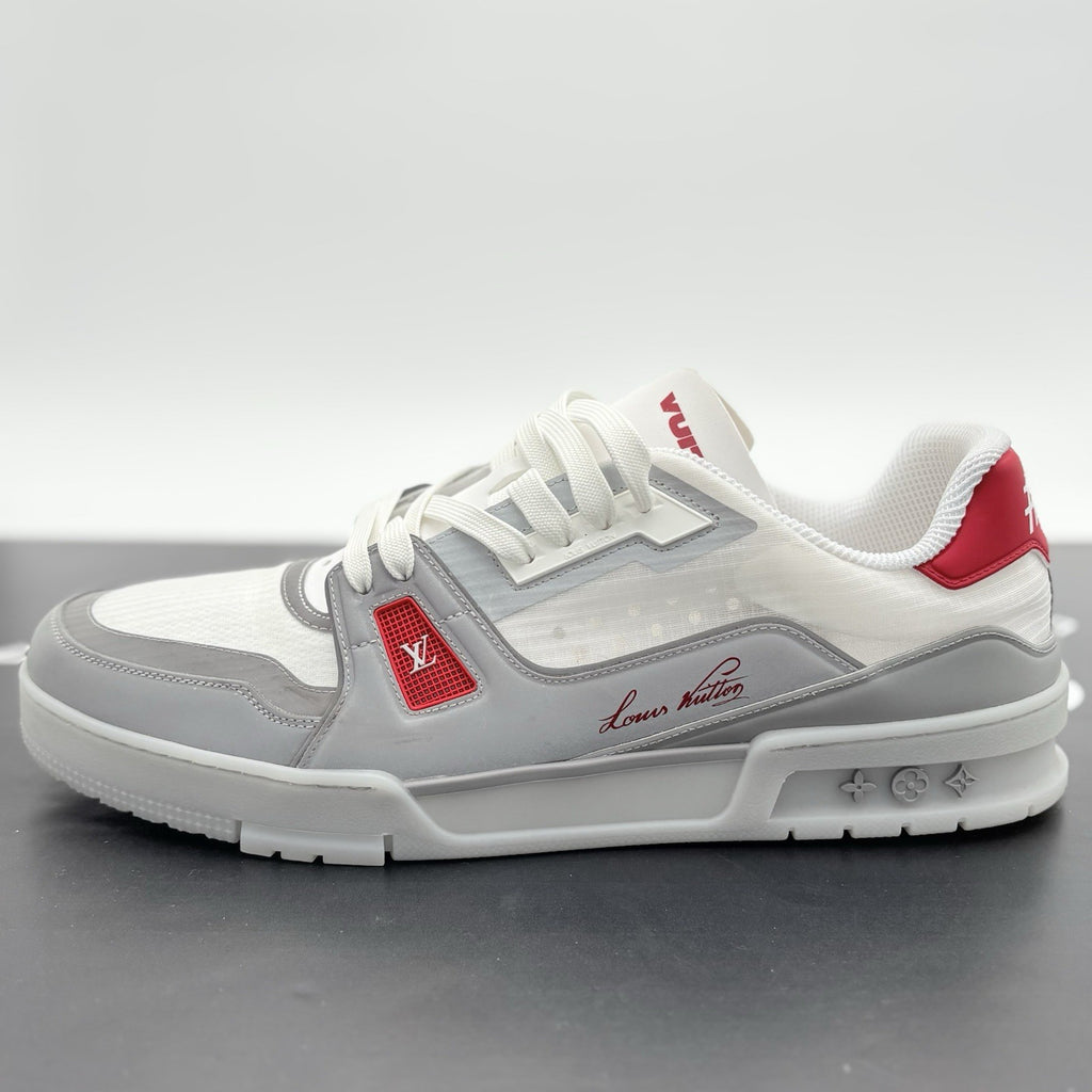 Size 12 LV (13-13.5 US) Louis Vuitton Reflective Trainer ' Red ' | EXCELLENT!