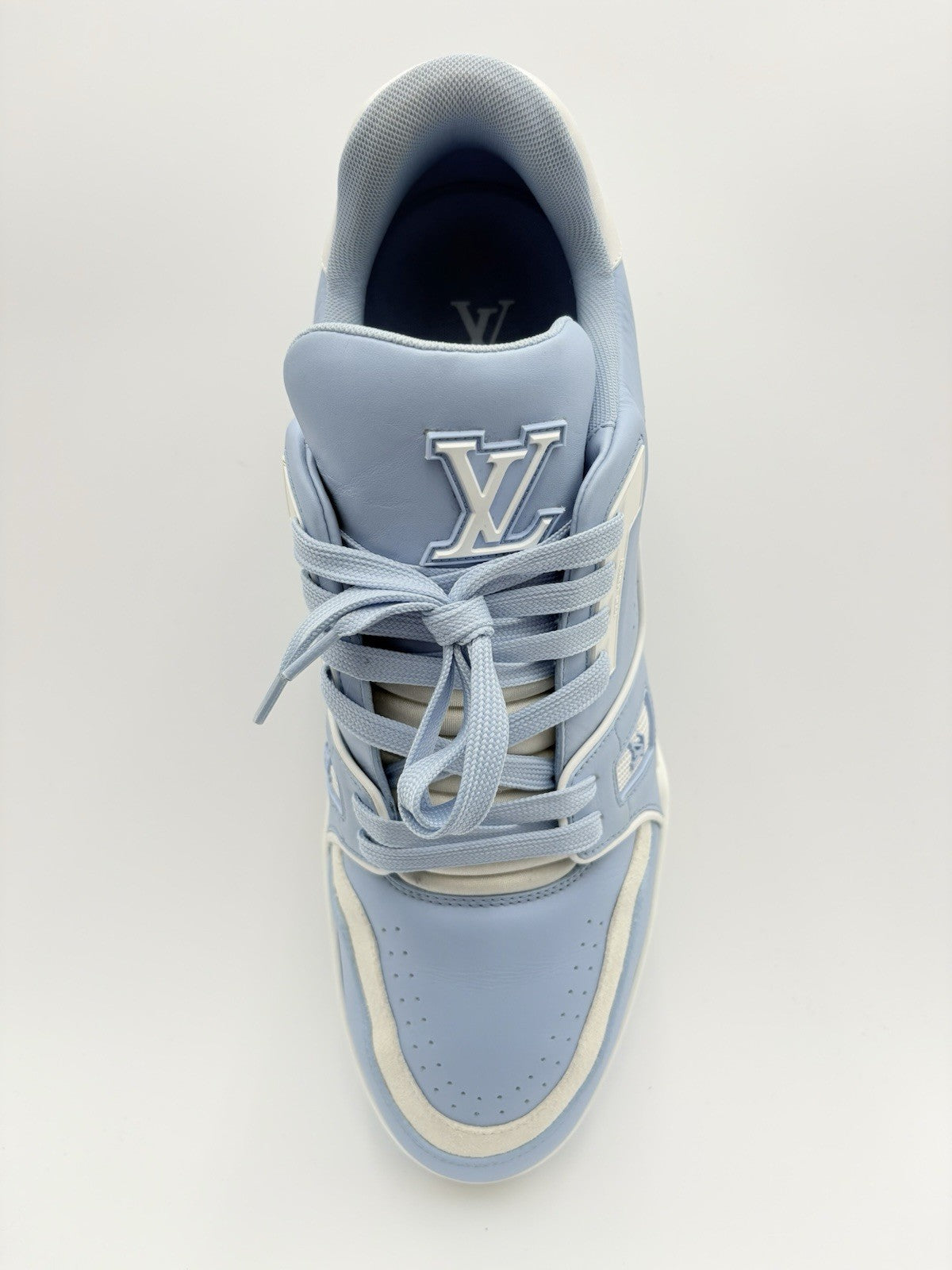 Size 9.5 LV (US 10.5-11) - Louis Vuitton Trainer ' Light Blue ' | GREAT COND!