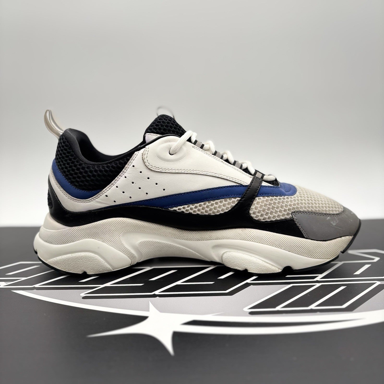 Size 46 EU (13 US) - Dior B22 Sneaker ' White, Blue, Black Reflective '