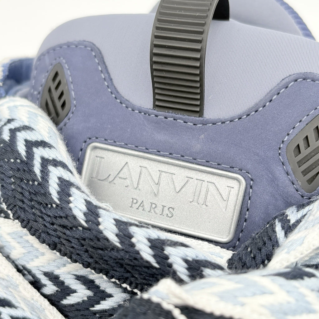 Size 43 (10 US) - Lanvin Curb Sneaker ' White Navy Blue ' | EXCELLENT CONDITION!