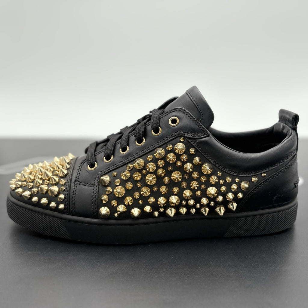 Size 43 (10 US) Christian Louboutin Low Spiked Sneaker  ' Black Gold ' | GOOD!