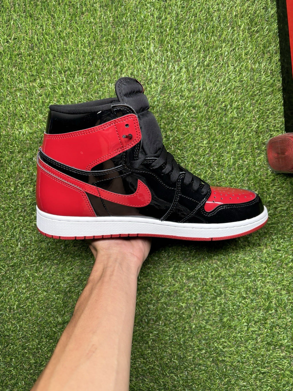 Size 12 - Jordan 1 Retro OG High Patent Bred | SUPER CLEAN!