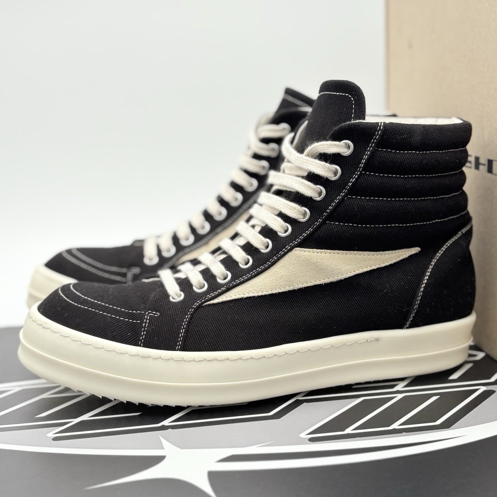 Size 43 (10 US) Rick Owens DRKSHDW Black Hollywood High Vintage | CLEAN!