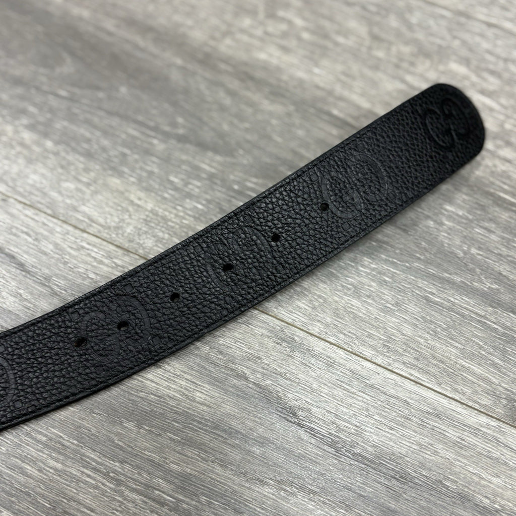 Gucci Belt GG Leather Interlocking Buckle ' Black ' | SUPER CLEAN!
