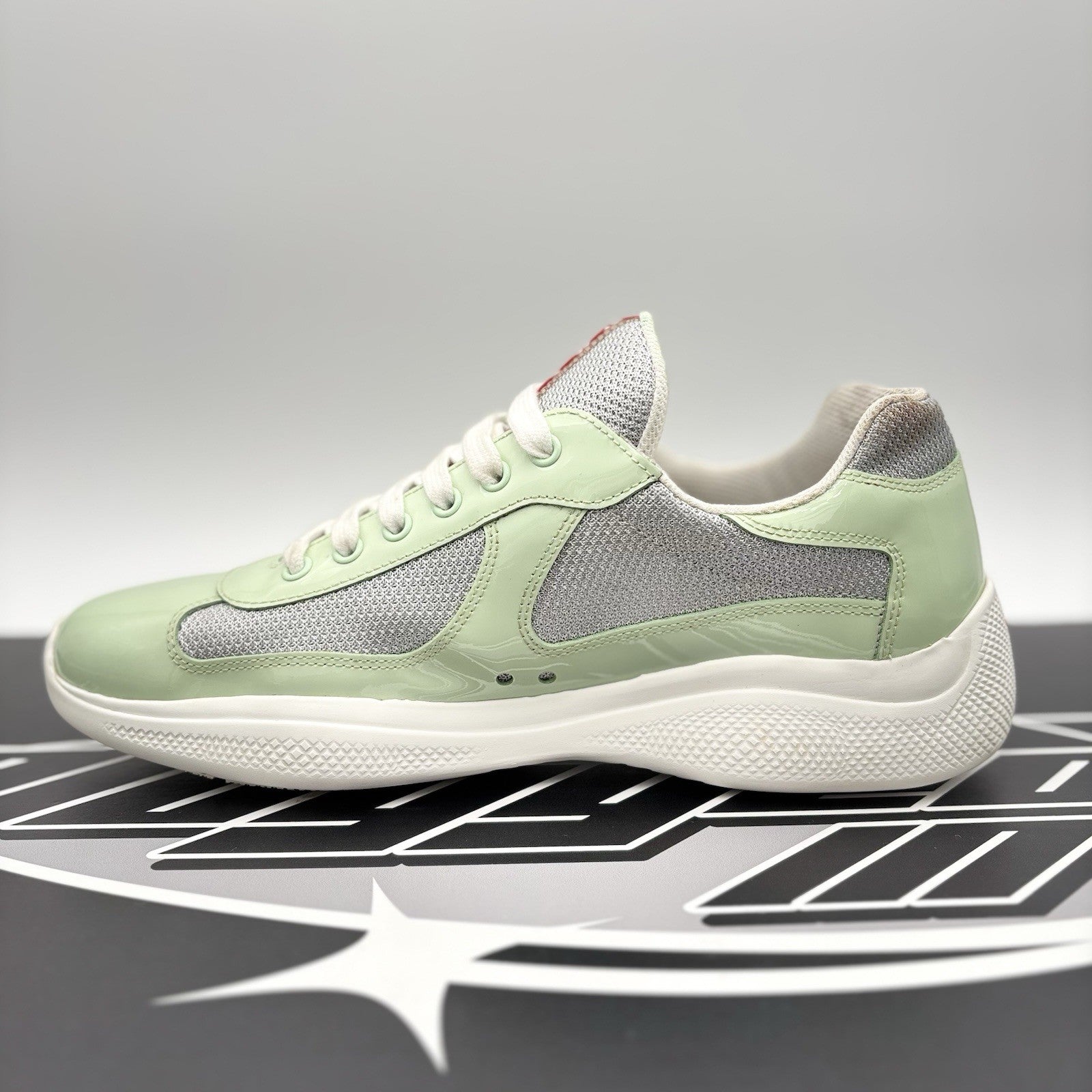 Size 8 UK (9 US) Prada Americas Cup ' White, Mint, Silver ' | GREAT CONDITION!