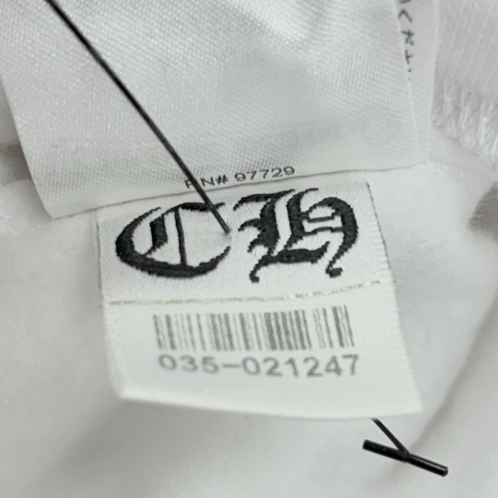 Size XL - Chrome Hearts Vertical Logo Fleece Hoodie ' White ' | NEW!