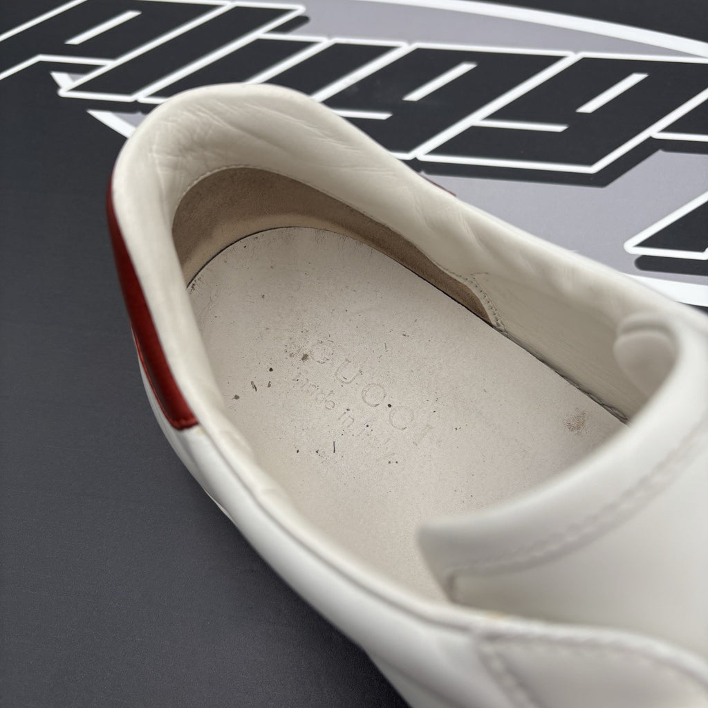 Size 11 G (11.5 US) - Gucci Ace Gucci Stripe ‘ White, Red ‘