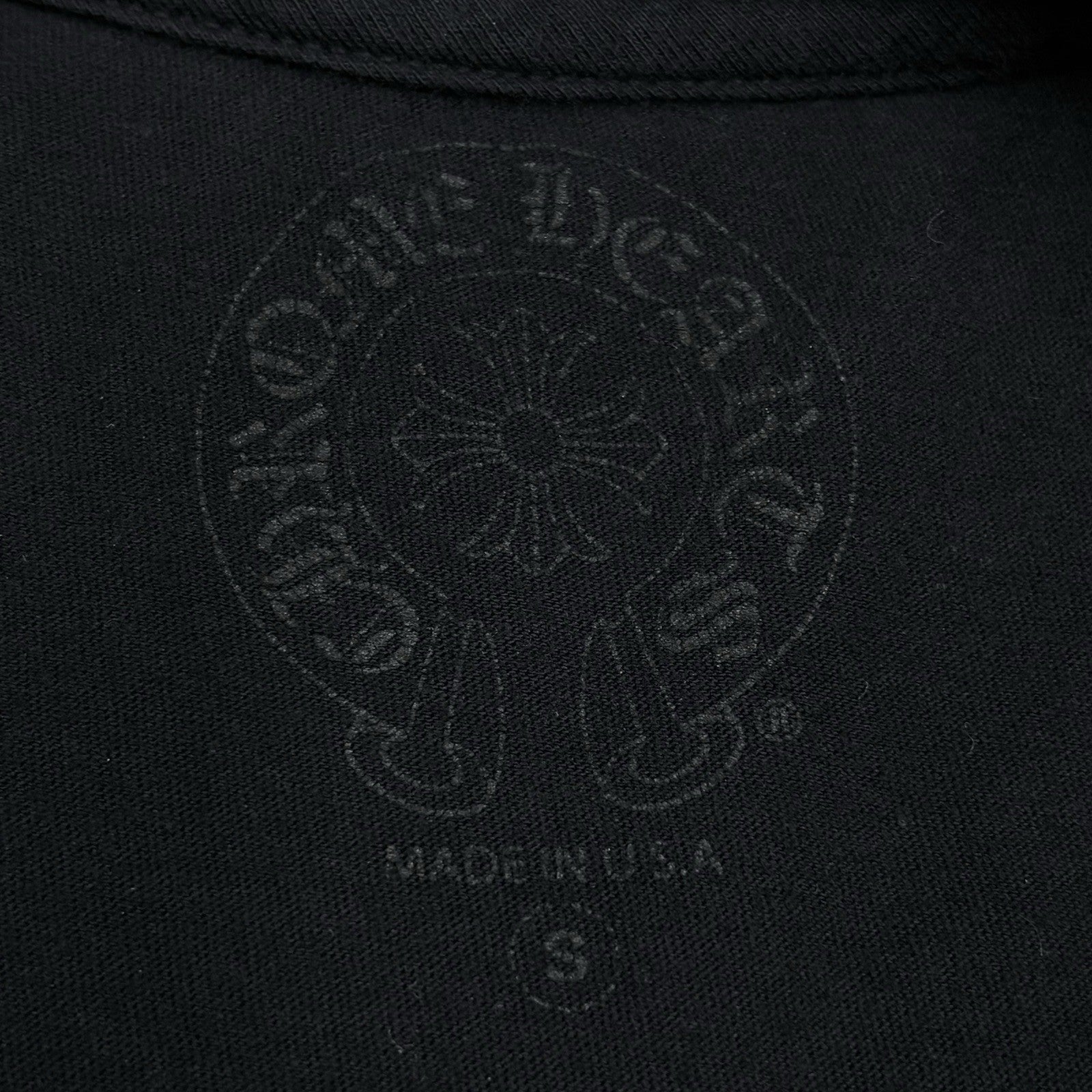 Size Small - Chrome Hearts Collar Print T-Shirt ' Black White ' | GOOD CONDITION