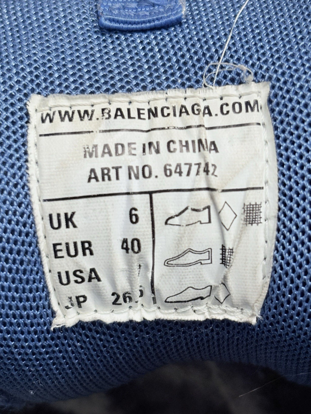 Size 40 (7 US) - Balenciaga Track ' Clear Sole Dark Navy '