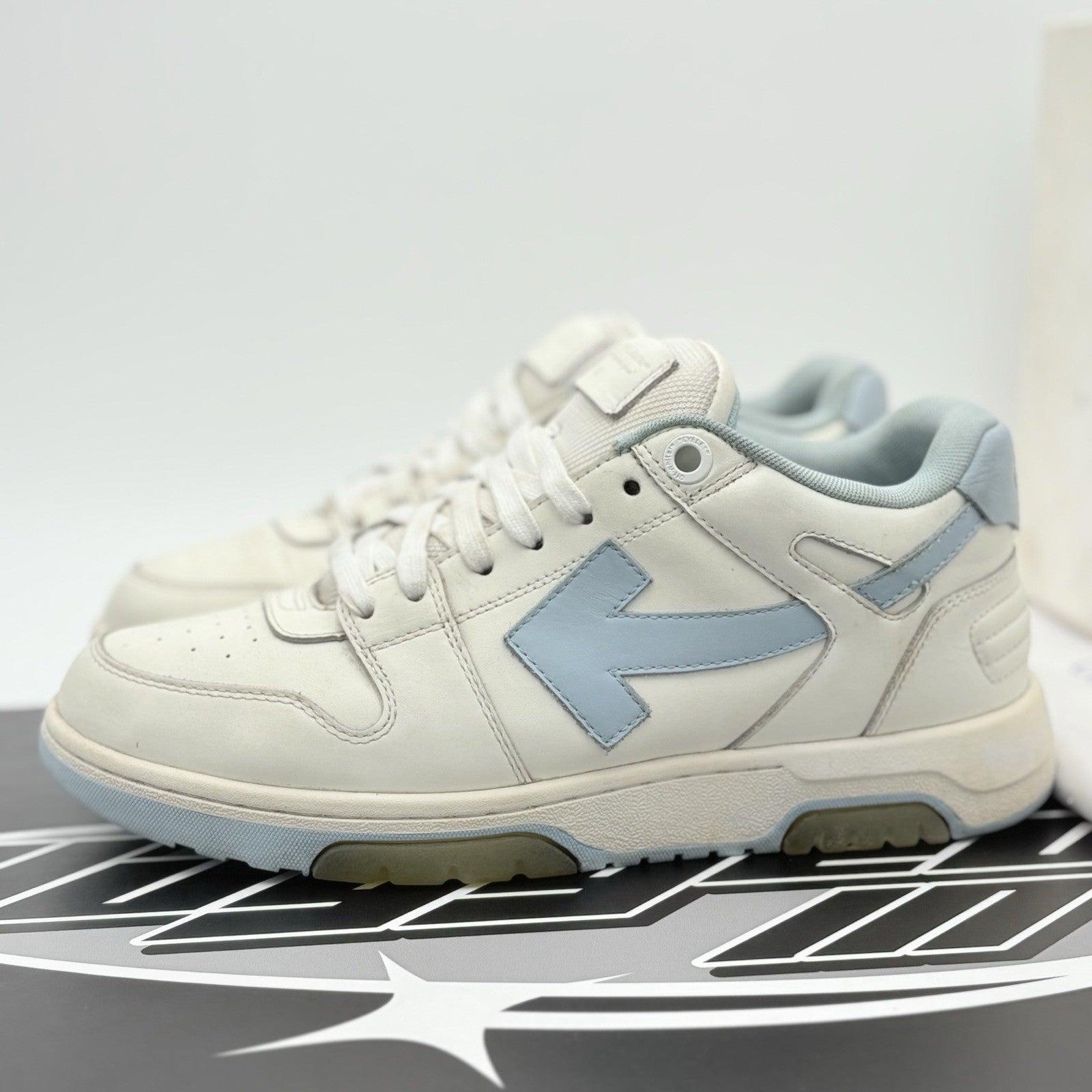 Size 41 (8 US) Off-White Out of Office ' White Light Blue ' | GOOD CONDITION!