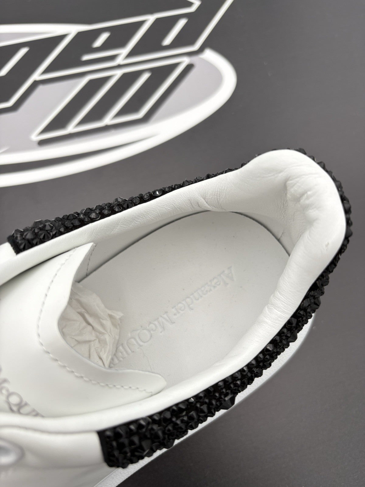 Size 45 (12 US) Alexander McQueen Oversized ' Crystal Black ' | ONLY WORN 1-3x