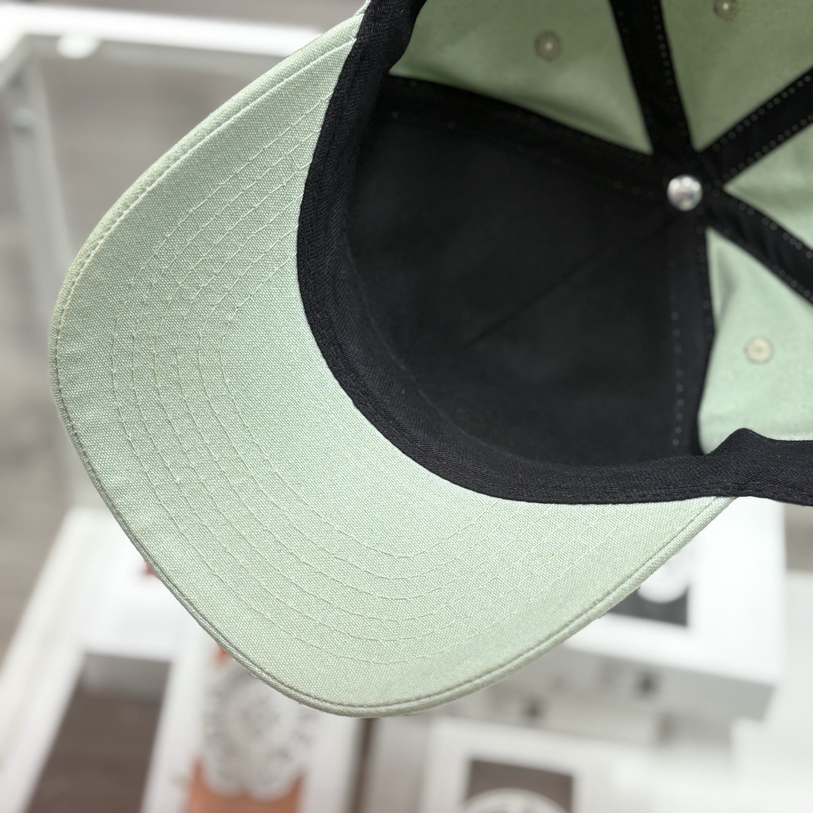 Amiri Chenille MA Patch Canvas Hat ' Frosty Green ' | SUPER CLEAN!