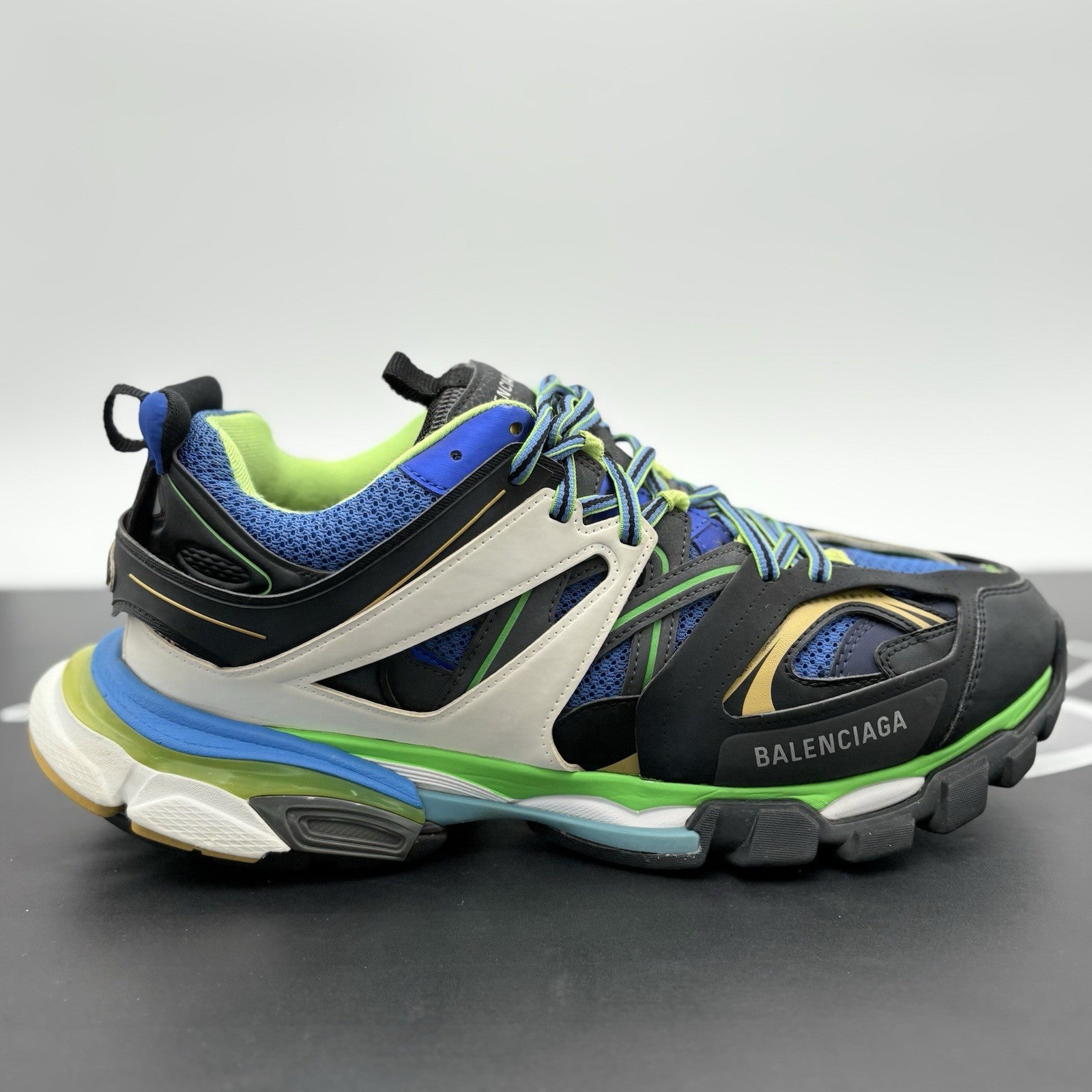 Size 45 (12 US) - Balenciaga Track ' Black Green Blue Gold ' | GREAT CONDITION!