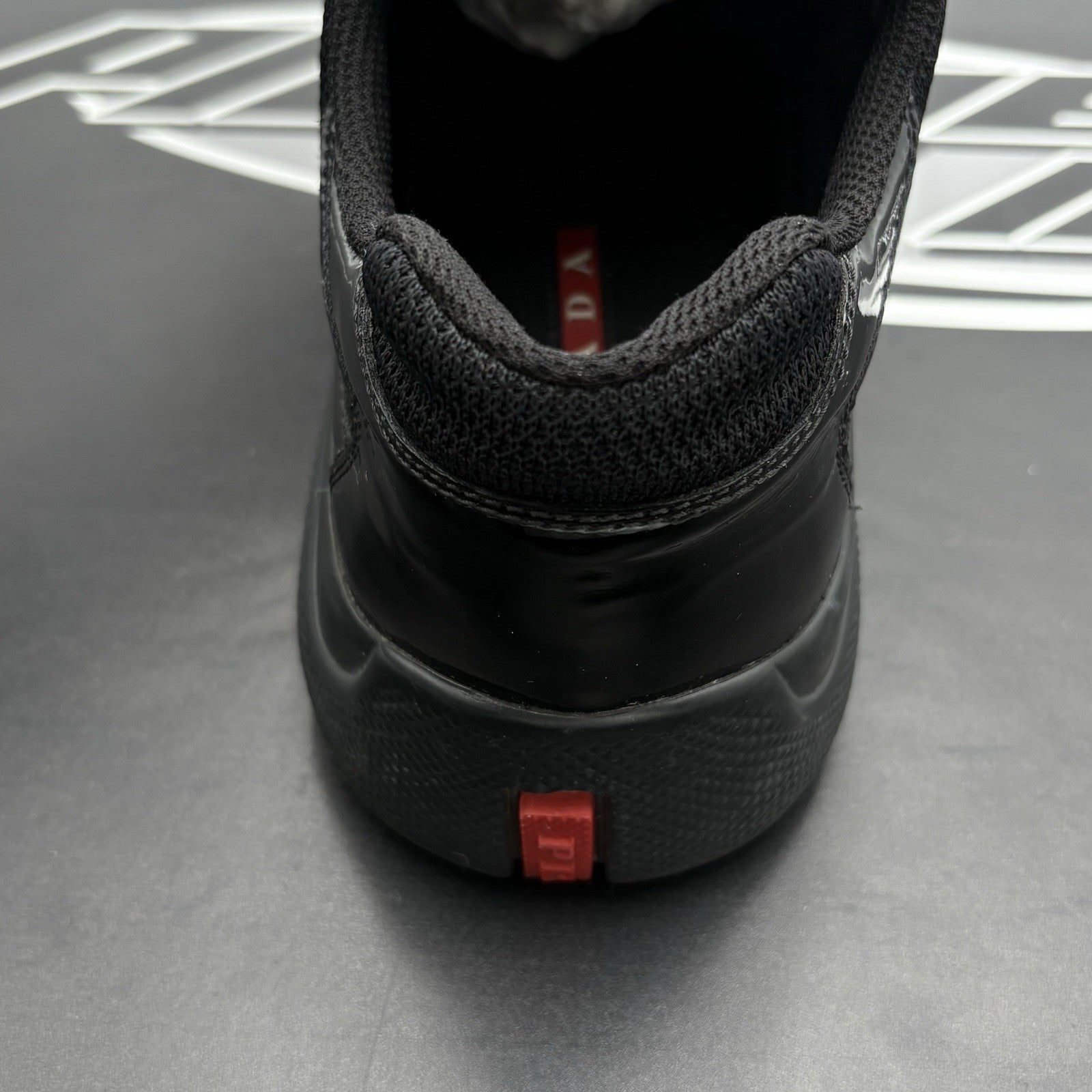 Size 7 UK (8 US) Prada Americas Cup ' Black ' | GOOD CONDITION!