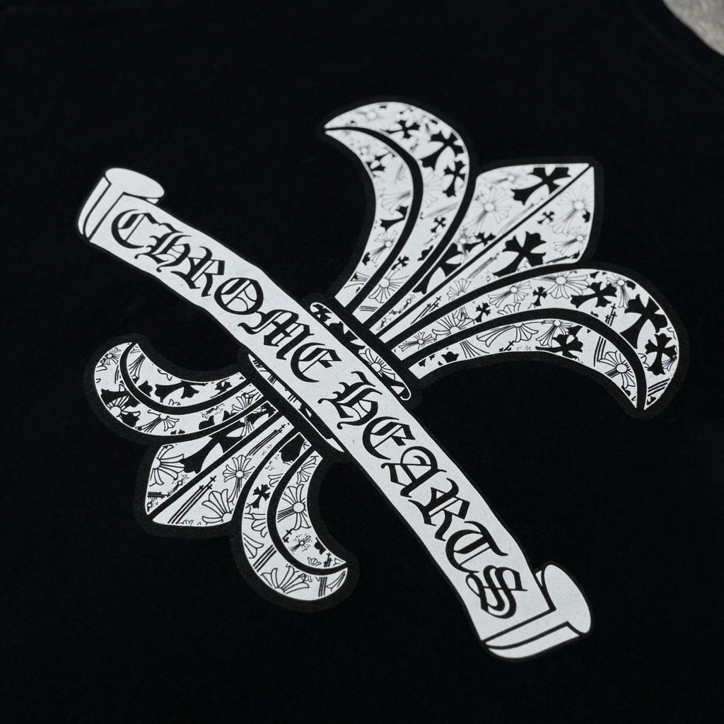 Size L - Chrome Hearts Fleur Scroll Logo T-Shirt ' Black ' | ONLY WORN ONCE!