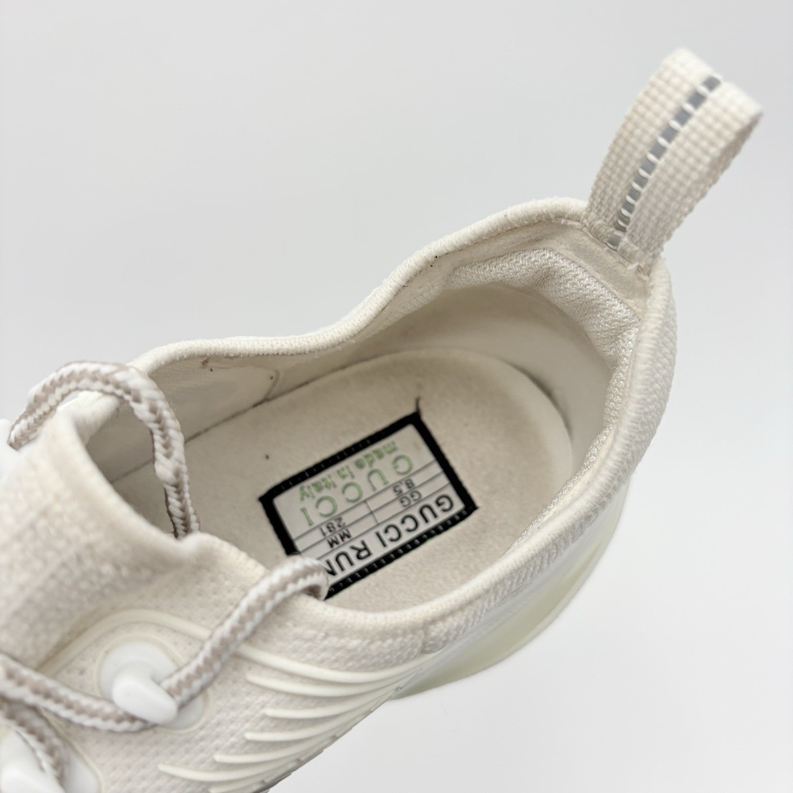 Size 8.5 G (9 US) Gucci Interlocking G Run Sneaker ' White ' | EXCELLENT COND!