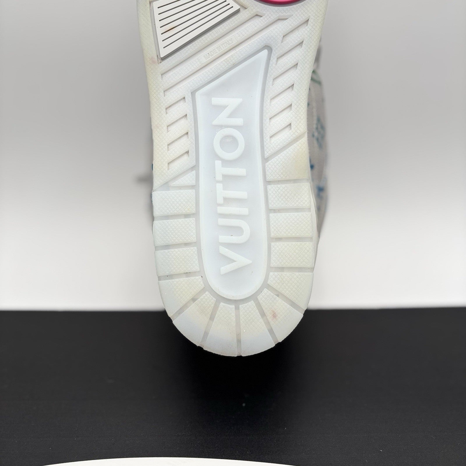 Size 11 LV (12-12.5 US) Louis Vuitton Skate ' Grey Monogram Multicolor' | GREAT!