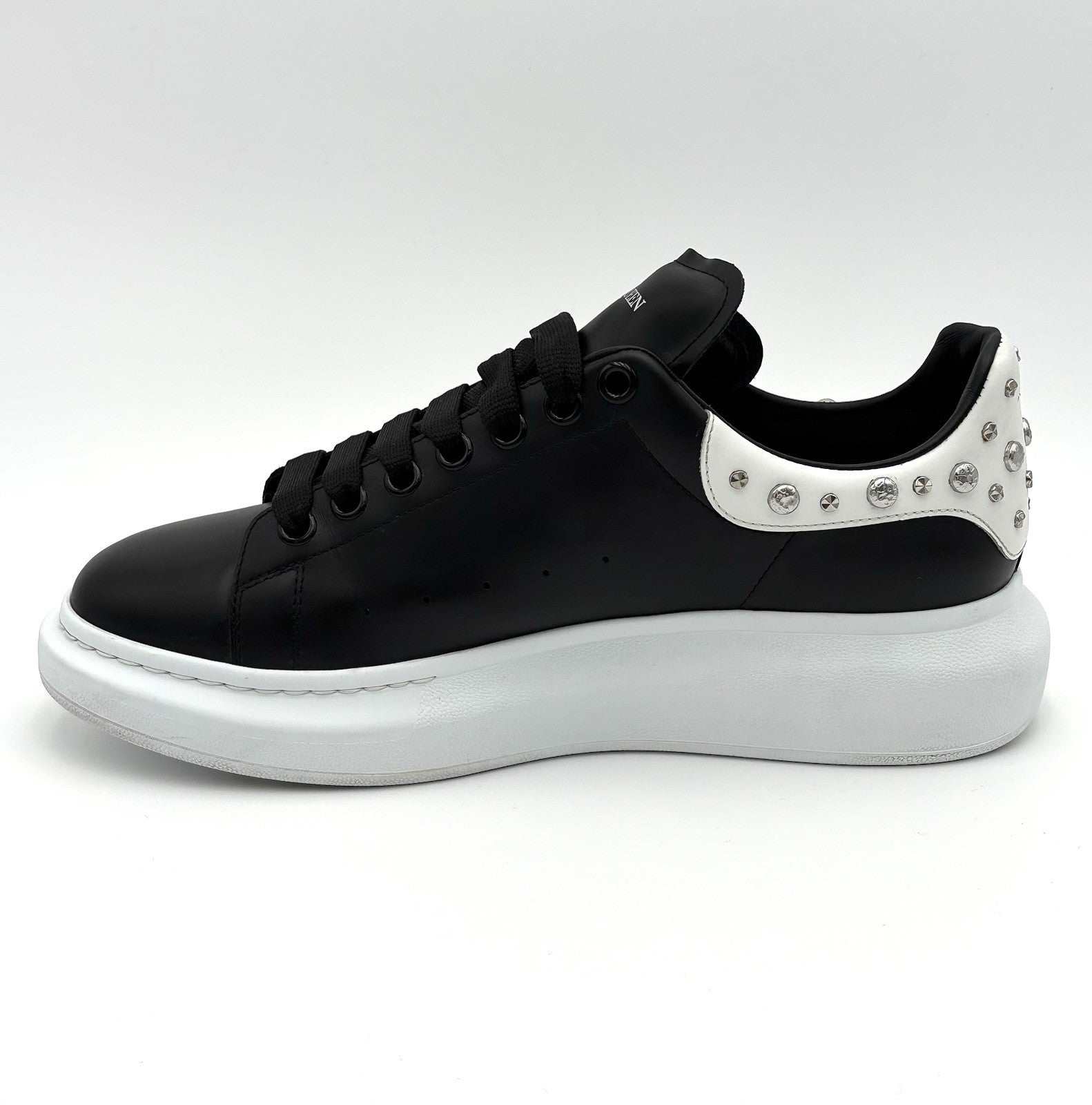 Size 43 (10 US) - Alexander McQueen Studded Oversized ' Black White ' | CLEAN!