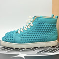 Size 45 (12 US) Christian Louboutin High Spikes ' Turquoise ' | GREAT CONDITION!