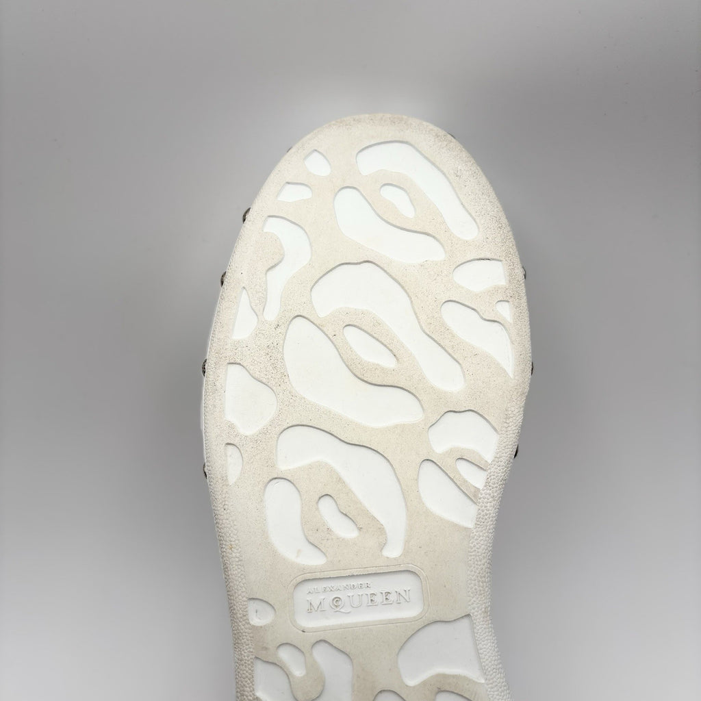 Size 44 (11 US) - Alexander McQueen Front Studded  ' White, Black ' | GREAT!
