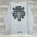 Size L - Chrome Hearts Dagger Long Sleeve Thermal ' Grey ' | WORN 1-3x