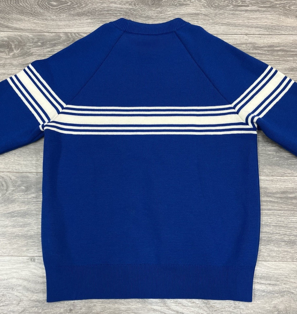 Size Medium - Gucci Knit Wool Sweater With Square GG ' Blue White ' | EXCELLENT!