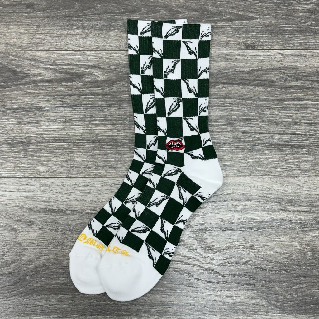 Size Large (9-13 US) - Chrome Hearts Matty Boy 99 Eye Socks ' Green ' | NEW!