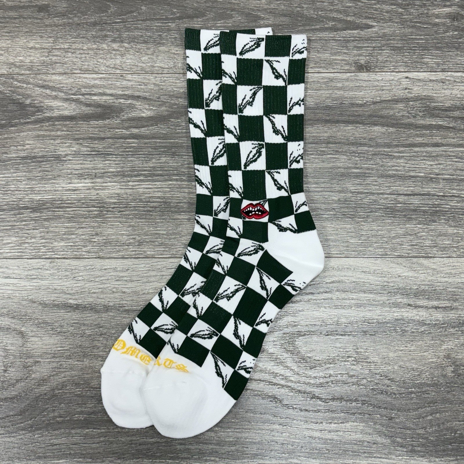 Size Large (9-13 US) - Chrome Hearts Matty Boy 99 Eye Socks ' Green ' | NEW!