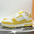 Size 9.5 LV (10.5-11 US) Louis Vuitton Trainer ' White Yellow ' | SUPER CLEAN!