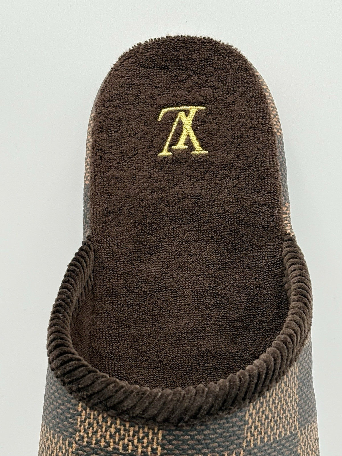 Size 11 LV (12-12.5 US) Louis Vuitton Palace Slipper Damier Pop ' Ebene ' | NEW!
