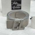 Size 85/34 - Christian Louboutin Happy Rui CL Logo Belt Grey Leather | NEW!