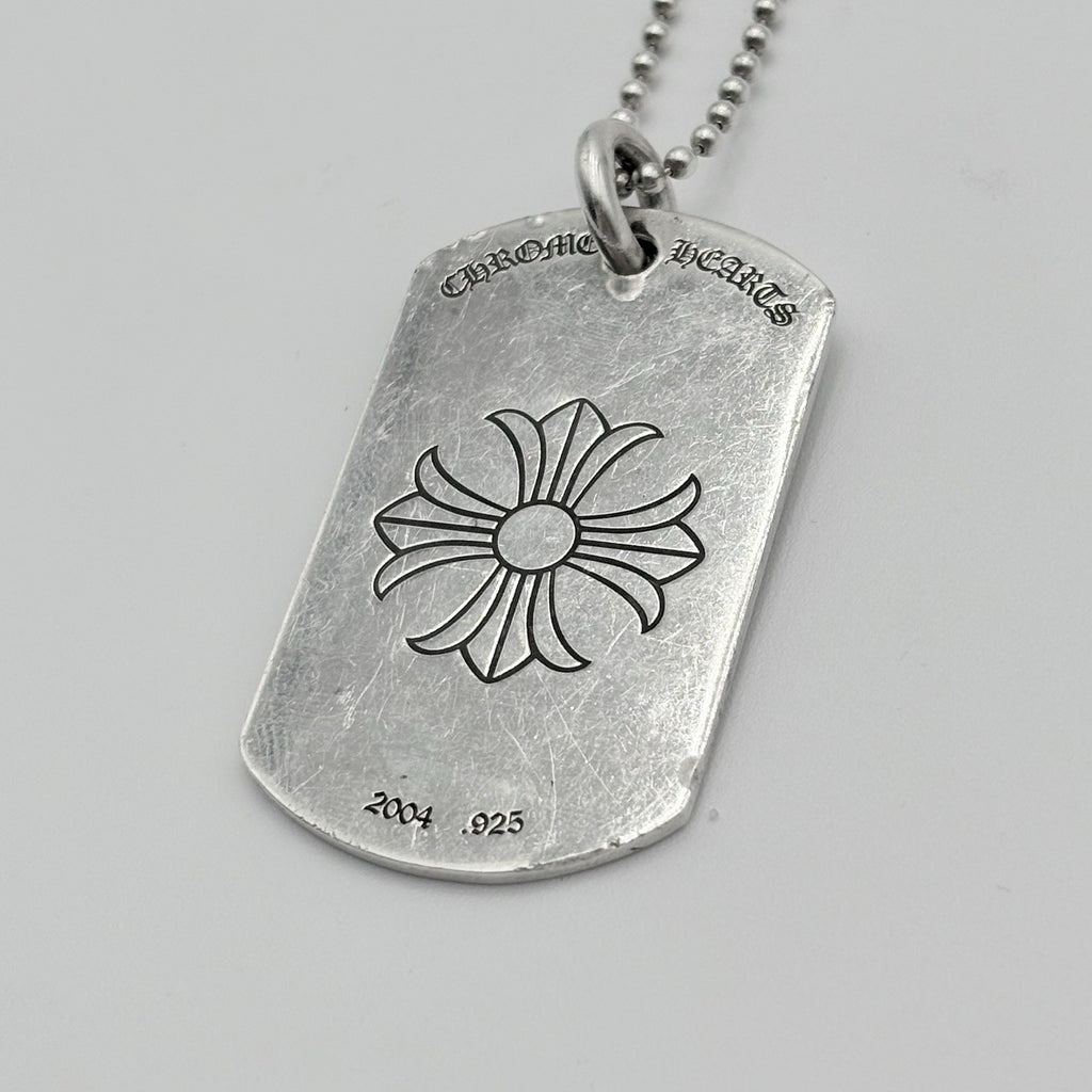 Chrome Hearts 2004 Las Vegas Exclusive Dog Tag Pendant & Necklace ' Silver 925 '