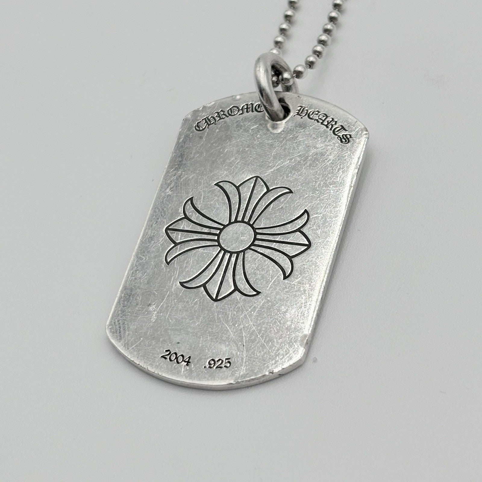 Chrome Hearts 2004 Las Vegas Exclusive Dog Tag Pendant & Necklace ' Silver 925 '