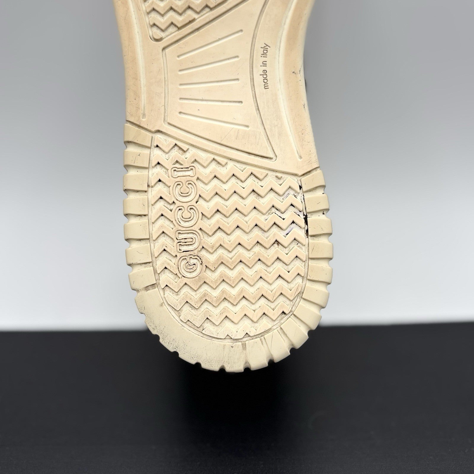 Size 11 G (12 US) - Gucci Re-Web Sneakers GG ‘ White, Beige ‘ | GOOD CONDITION!