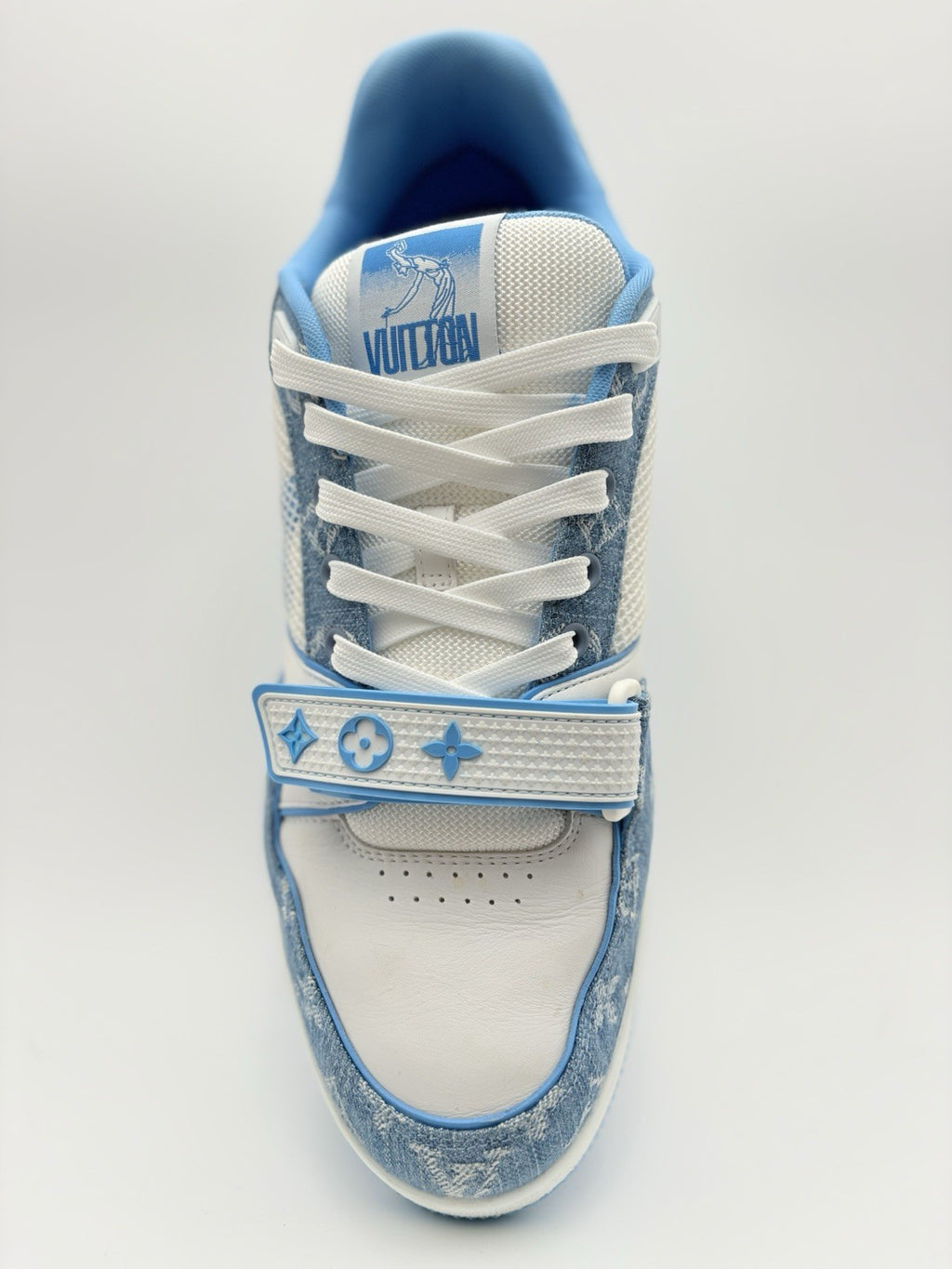 Size 10 LV (11-11.5 US) Louis Vuitton Strap Trainer ' Blue ' | SUPER CLEAN!
