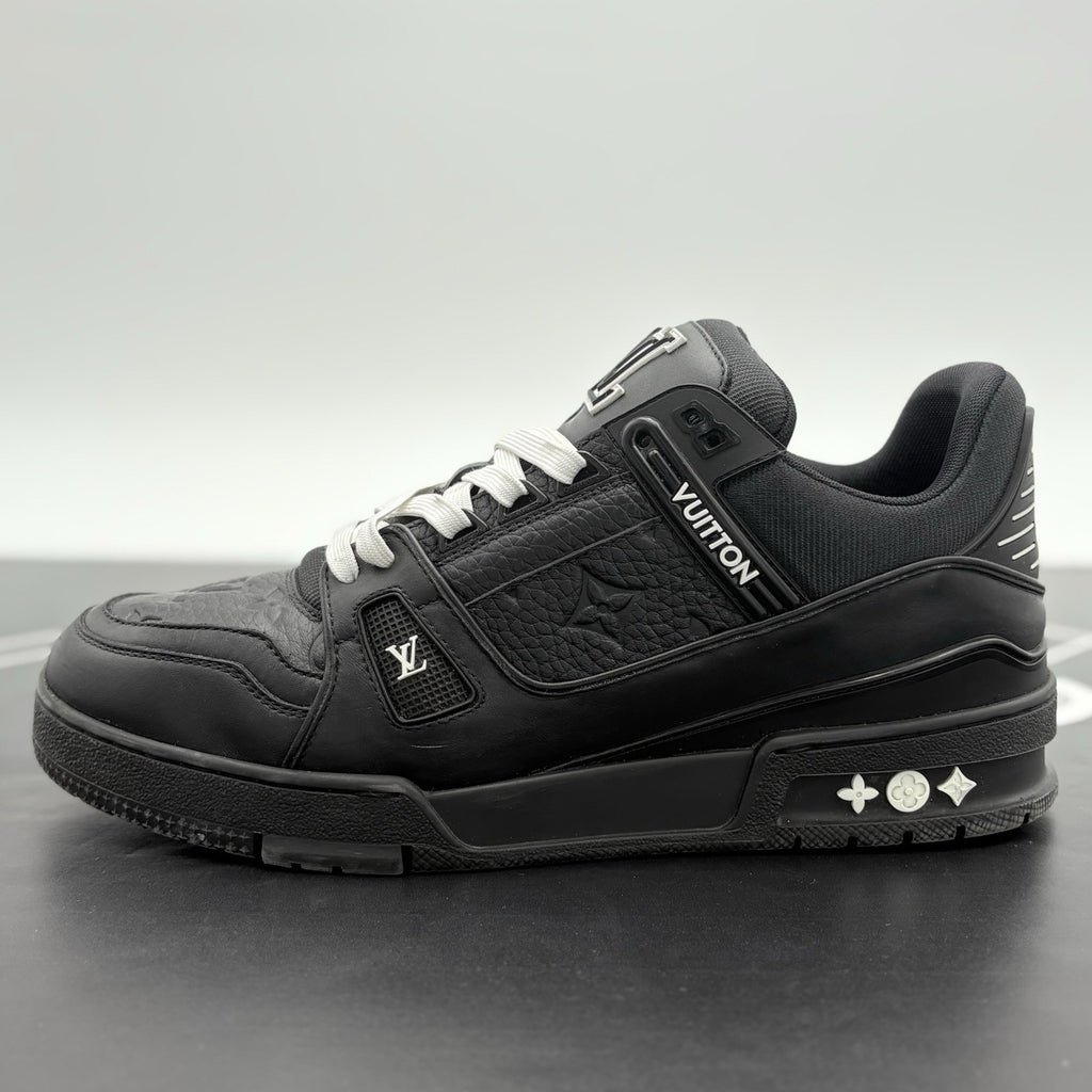 Size 7 LV (8-8.5 US) Louis Vuitton Trainer ' Black ' | GOOD CONDITION!