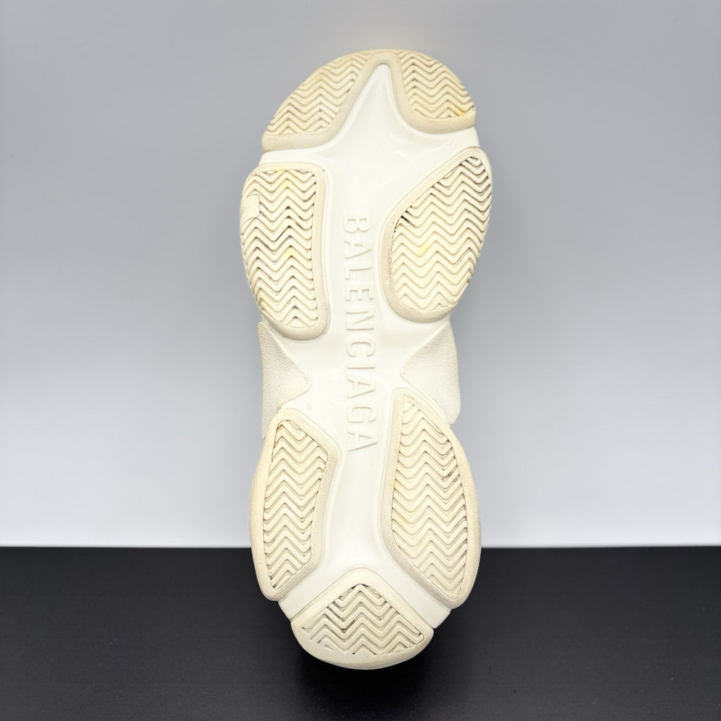 Size 45 (12 US) - Balenciaga Triple S ' Allover Logo White ' | GREAT!