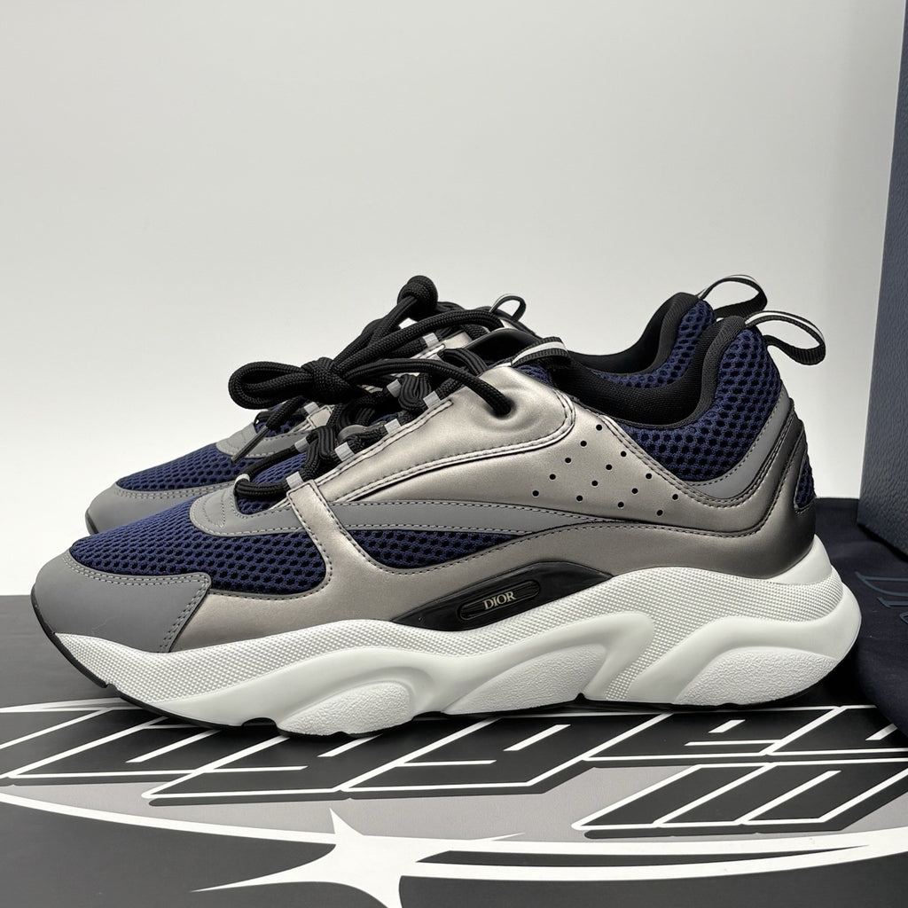 Size 43 (10 US) - Dior B22 Reflective Sneaker ' Silver Blue ' | NEW!