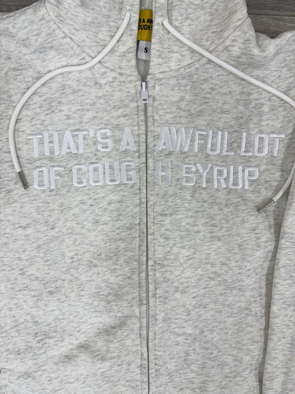 Size M -  Awful Lot Of Cough Syrup Zip Up ‘ Digital White ‘ | BRAND NEW!