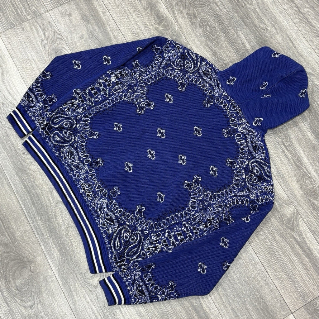 Size XL - Amiri Bandana Basketball Hoodie ' Blue Black ' | GREAT CONDITION!