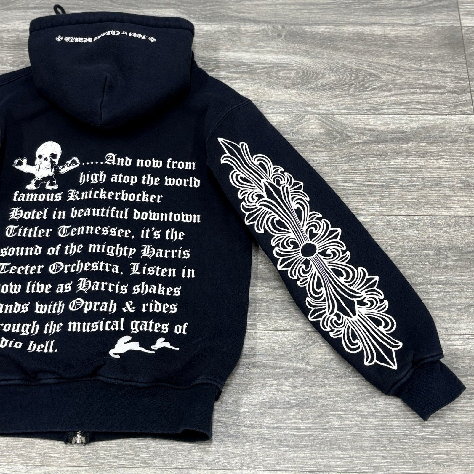 Size S - Chrome Hearts Thermal Foti Zip Up Hoodie ' Black ' | SUPER CLEAN!