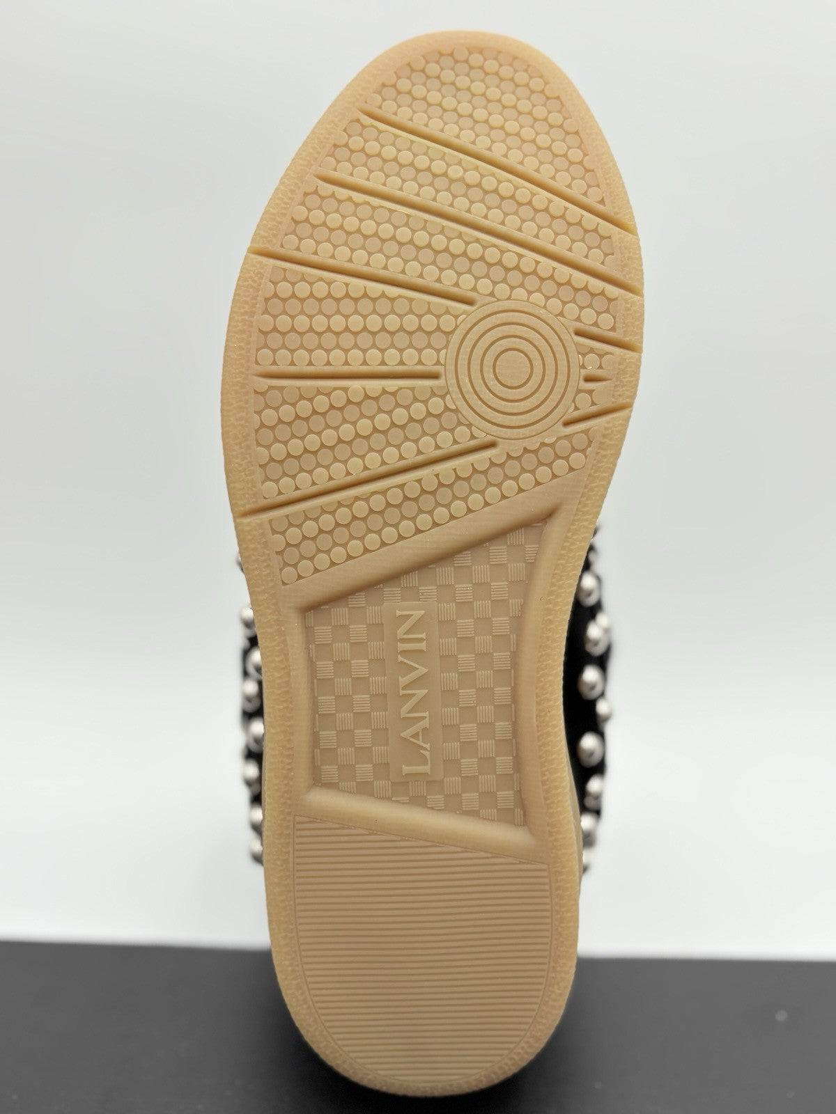 Size 44 (11 US) - Lanvin Studded Curb Sneaker ' Black ' | NEW!