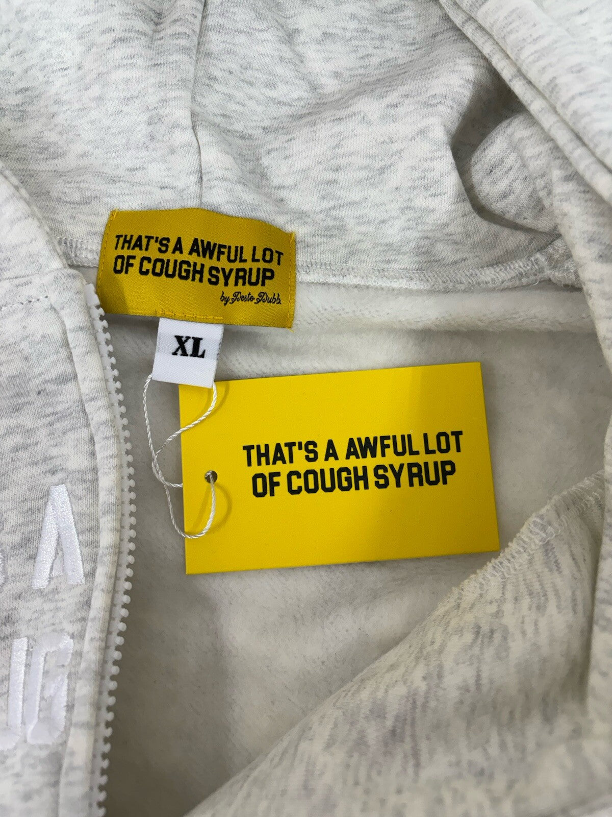Size  XL -  Awful Lot Of Cough Syrup Zip Up ‘ Digital White ‘ | BRAND NEW!