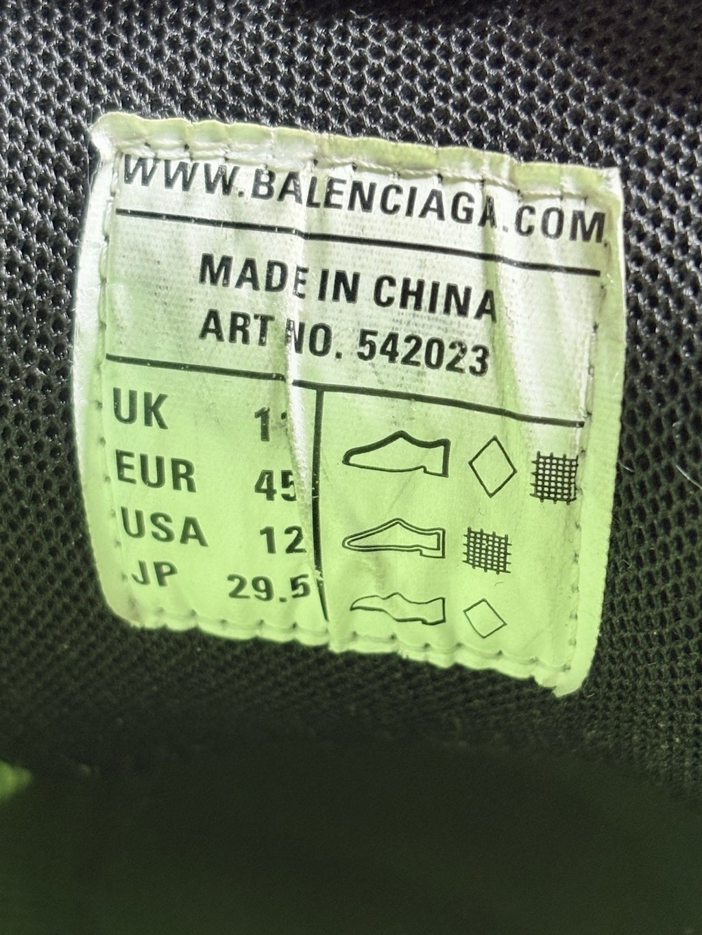 Size 45 (12 US) - Balenciaga Track ' Black Green Blue Gold ' | GREAT CONDITION!