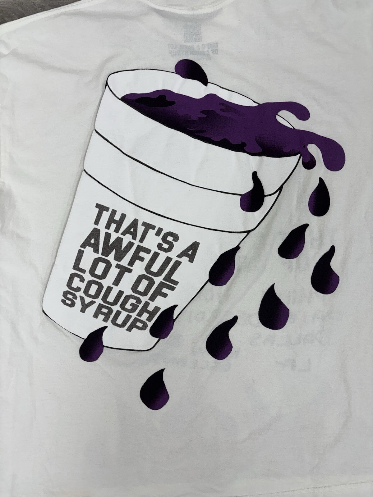 Size L - Awful Lot Of Cough Syrup Po’ Up! Shirt ‘ Cream ‘ | BRAND NEW!
