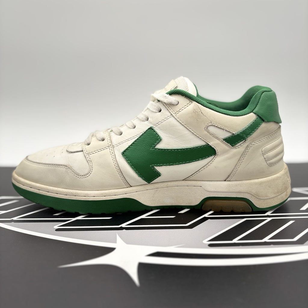 Size 43 (10 US) Off-White Out of Office ' White, Green ' | GOOD CONDITION!