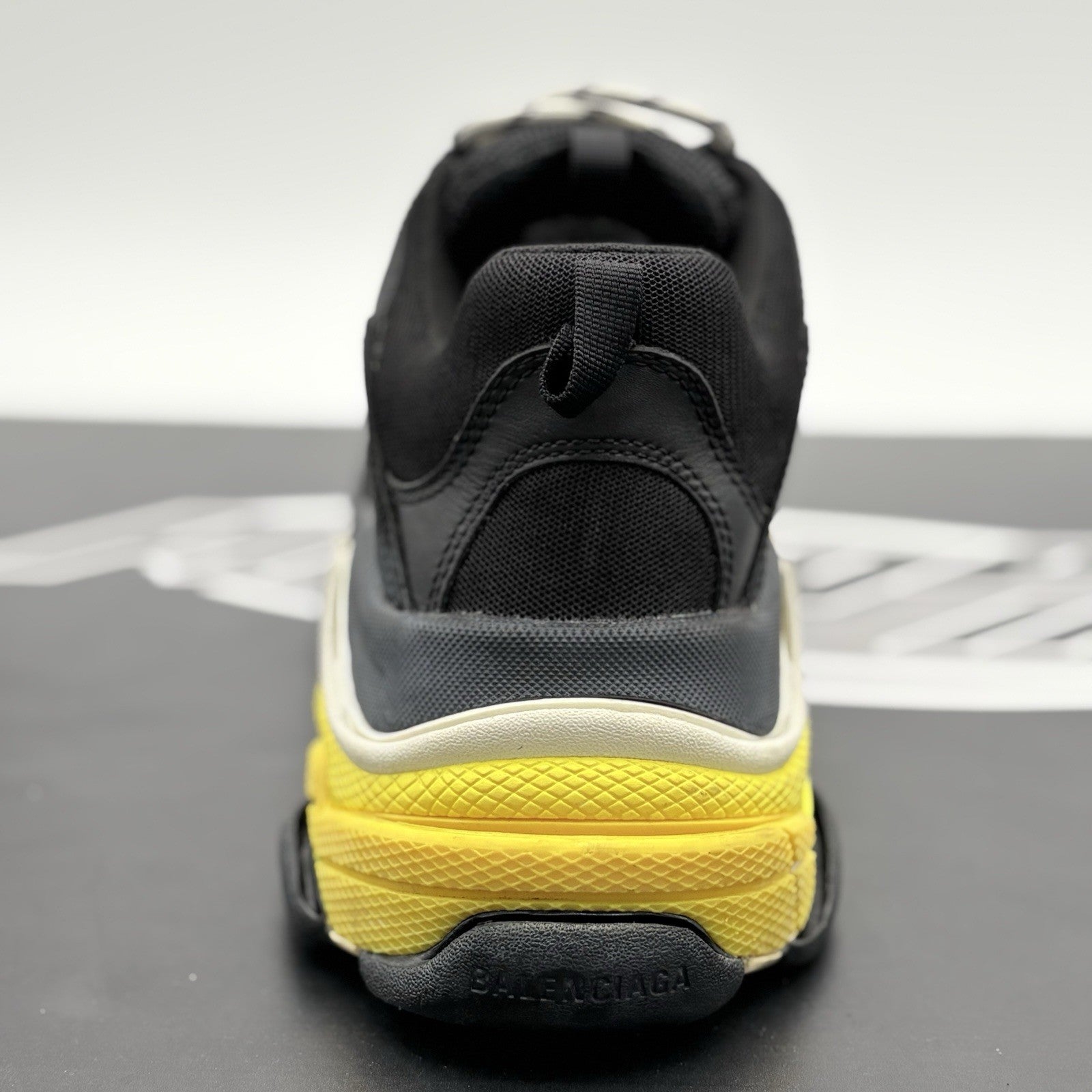 Size 43 (10 US) Balenciaga Triple S ' Black Yellow ' | SUPER CLEAN!
